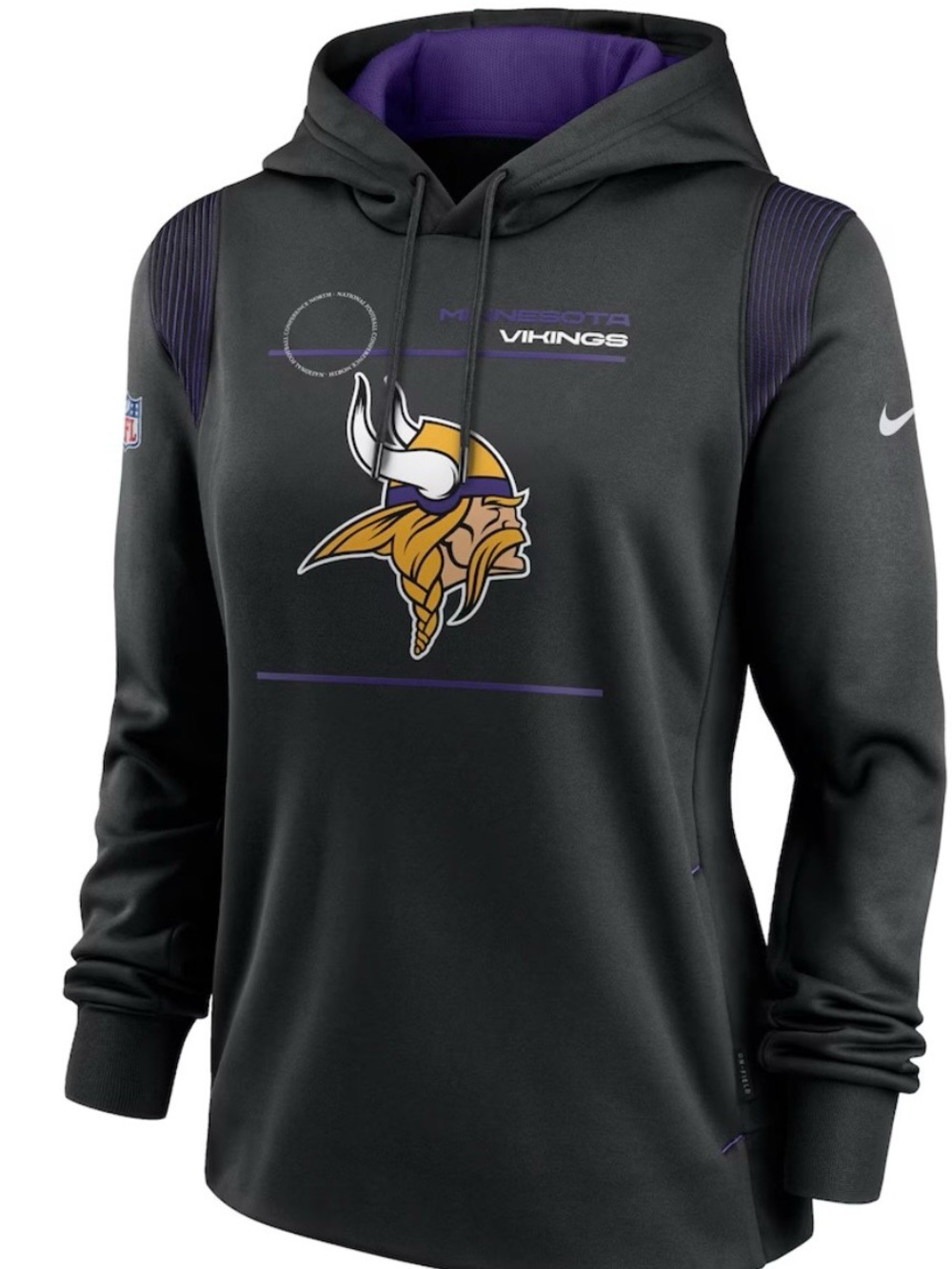 Brand New Women’s Nike Black and Purple Minnesota Vikings Pullover Hoodie